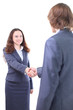 Handshake of the two businessmen, agreed in the