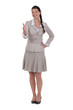 Elegant woman giving explanations