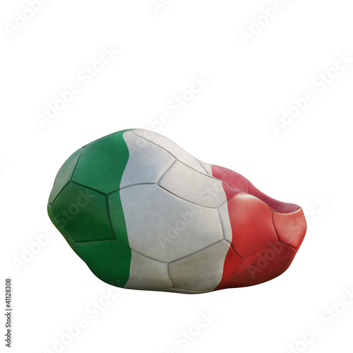 Illustration: italy deflated soccer ball italy deflated soccer ball