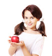 smile girl with apple smile girl with apple