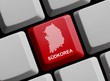 Südkorea - Umriss auf Tastatur