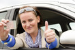 frau mit führerschein