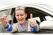 frau mit führerschein