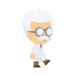 funny cartoon scientist