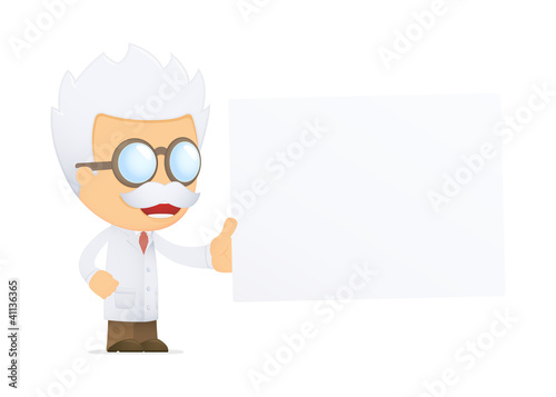 Vector: funny cartoon scientist funny cartoon scientist