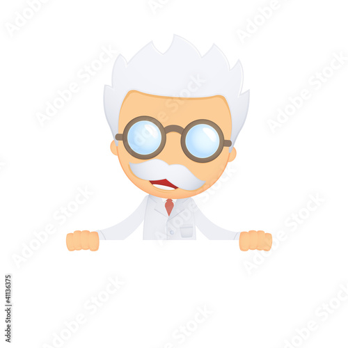 Vector: funny cartoon scientist funny cartoon scientist