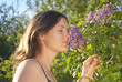 Smelling a lilac