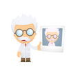 funny cartoon scientist