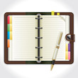 Vector: Personal Organizer with Pen. Personal Organizer with Pen.