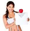 Healthy eating woman