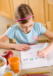 girl doing homework