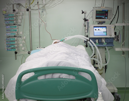 Photo: bed ICU with the patient bed ICU with the patient