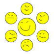Yellow Asian smiles