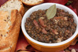 Lentilles vertes du Puy cuisinées aux lardons