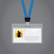 Vector identification cards template