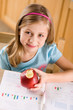 girl doing homework
