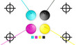 CMYK liquid inks and target