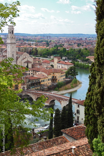 Photo: Panoramic view of Verona, Italy Panoramic view of Verona, Italy
