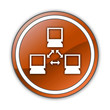 Orange Glossy Button "Network"