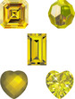 Yellow Crystal Vector Illustrations
