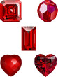 Ruby Crystal Vector Illustrations