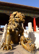 An imperial guardian lion in front of the gate of Heavenly Purit