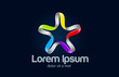 Logo Flower Star Abstract. For any company.