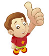 Vector: Kid thumb up Kid thumb up