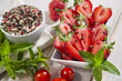 pepper and strawberry