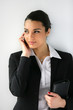 Businesswoman clutching diary