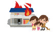 火事にあう家