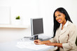 Professional woman working on documents