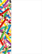 Colored Pencils Side Frame, copy space, posters, albums, school