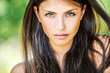 Close up of young beautiful woman