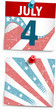 Patriotic notes on white