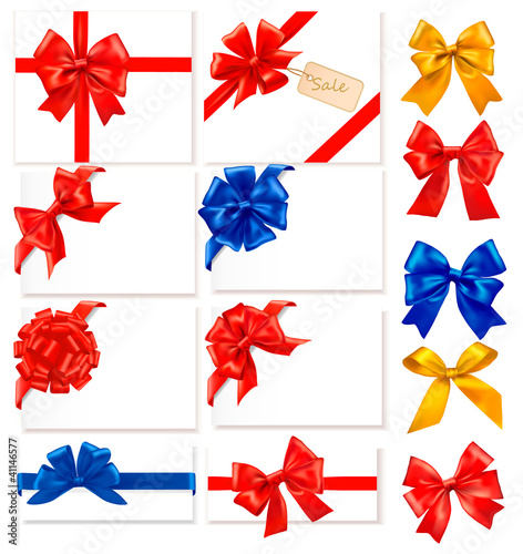 Vector: Big set of colorful gift bows with ribbons. Vector. Big set of colorful gift bows with ribbons. Vector.