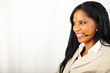 Female call operator at work