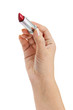 Writing hand with lipstick
