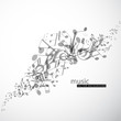 Abstract background with tunes.