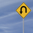 Photo: U-Turn Road Sign U-Turn Road Sign