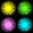 Four light color button illustration. Four light color button illustration.