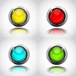 3D modern glossy ball with silver ring icon 3D modern glossy ball with silver ring icon