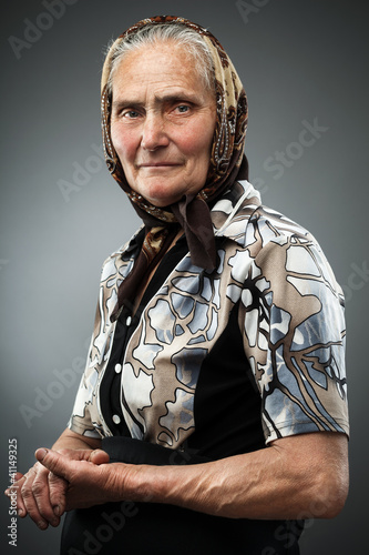 Photo: Elderly woman with kerchief Elderly woman with kerchief