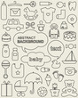 Set of beautiful baby icons
