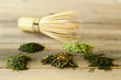Bamboo whisk and green tea Bamboo whisk and green tea
