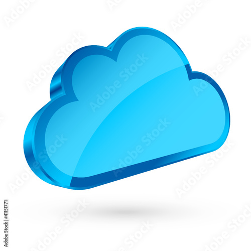 Vector: Blue 3D Cloud Blue Frame Blue 3D Cloud Blue Frame