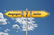 Dagegen oder dafür?