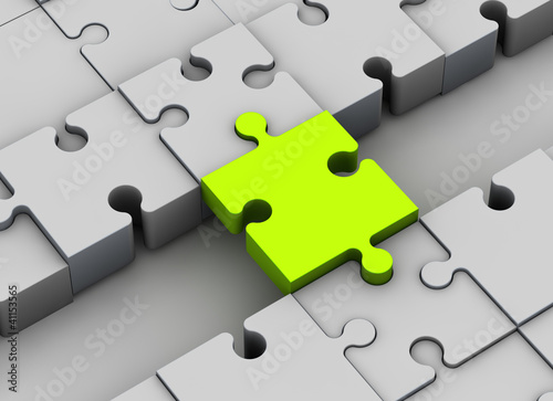 Illustration: green puzzle green puzzle