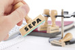 Stempel mit Aufschrift SEPA