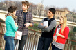 Multicultural College Students at Park Multicultural College Students at Park